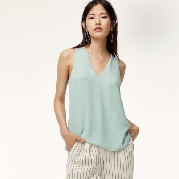 Babaton Maddox Back Slit Blouse - Baby Blue - Picture 9 of 9